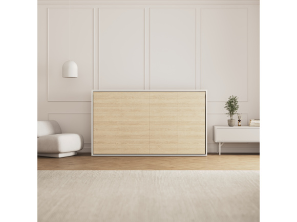 SMARTBett Schrankbett M2 Horizontal 100x200 mit Polsterrahmen