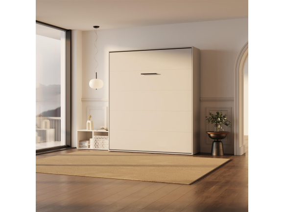 SMARTBett Schrankbett 180x200 Vertikal M3 Tiefe 55cm  Perlgrau