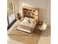 SMARTBett Murphy Bed 180x200 Vertical M3 Depth 55cm Kayserberg Oak without upholstered frame