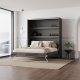 SMARTBett Murphy Bed 180x200 Vertical M3 Depth 55cm Anthracite