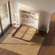 SMARTBett Murphy Bed 160x200 Vertical M3 Depth 55cm White with upholstered Frame