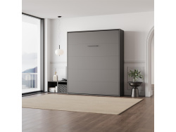Schrankbett 160x200 Vertikal (M3 Tiefe 55cm) Weiss