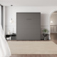 SMARTBett Schrankbett 160x200 Vertikal M3 Tiefe 55cm Anthrazit mit Polsterrahmen