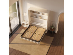 SMARTBett Murphy Bed 160x200 Vertical M3 Depth 55cm White
