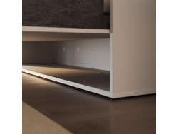 SMARTBett Schrankbett 160x200 Vertikal M3 Tiefe 55cm Perlgrau