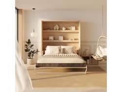 SMARTBett Murphy Bed 160x200 Vertical M3 Depth 55cm Kayserberg Oak