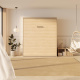 SMARTBett Murphy Bed 160x200 Vertical M3 Depth 55cm Kayserberg Oak