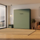 SMARTBett Murphy Bed 160x200 Vertical M3 Depth 55cm Stone Green