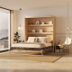 SMARTBett Murphy Bed 180x200 Vertical M3 Depth 55cm Kaiserberg Oak / White with Upholstered frame