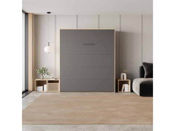SMARTBett Murphy Bed 180x200 Vertical M3 Depth 55cm Kayserberg Oak
