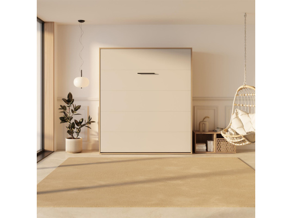 SMARTBett Murphy Bed 180x200 Vertical M3 Depth 55cm Kayserberg Oak