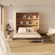 SMARTBett Murphy Bed 180x200 Vertical M3 Depth 55cm Wild Oak / White