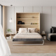 SMARTBett Murphy Bed 160x200 Vertical M3 Depth 55cm Kaiserberg Oak / Anthracite