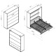 SMARTBett Schrankbett 180x200 Vertikal M3 Tiefe 55cm Anthrazit/Wildeiche