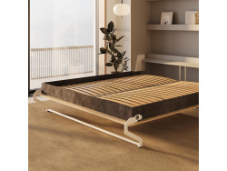 SMARTBett Murphy Bed 180x200 Vertical M3 Depth 55cm Pearl grey / Kayserberg Oak