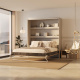 SMARTBett Murphy Bed 180x200 Vertical M3 Depth 55cm Pearl grey / Kayserberg Oak