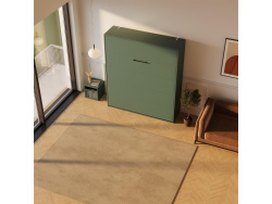 SMARTBett Murphy Bed 180x200 Vertical M3 Depth 55cm Stone  Green