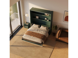 SMARTBett Murphy Bed 180x200 Vertical M3 Depth 55cm Stone  Green