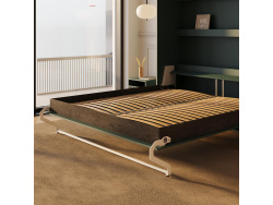 SMARTBett Murphy Bed 180x200 Vertical M3 Depth 55cm Stone  Green