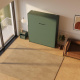 SMARTBett Murphy Bed 180x200 Vertical M3 Depth 55cm Stone  Green