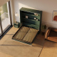 SMARTBett Murphy Bed 180x200 Vertical M3 Depth 55cm Stone  Green