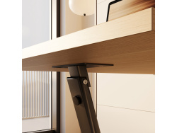 SMARTBett Murphy Bed incl Desk M3 (55cm Depth) 160x200cm VerticalKaiserberg Oak / White Desk Kaiserberg oak