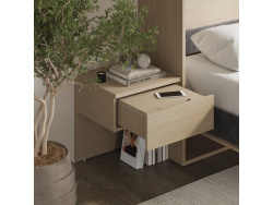SMARTBett schwebende Nachtkonsole ( 40cm Tiefe) Kaiserberg Eiche