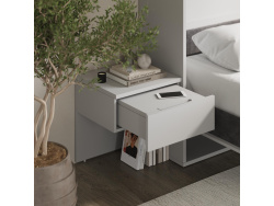 SMARTBett schwebende Nachtkonsole ( 40cm Tiefe) Perlgrau