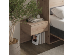 SMARTBett floating nightstand (40cm depth) Wild oak