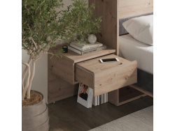 SMARTBett floating nightstand (40cm depth) Wild oak