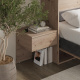 SMARTBett floating nightstand (40cm depth) Wild oak