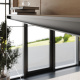 SMARTBett Murphy Bed 160x200 Horizontal M2 Depth 55cm Anthracite / Mirror