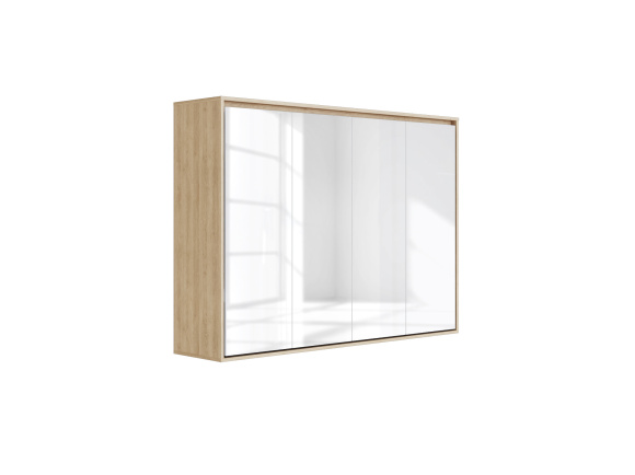 SMARTBett Schrankbett M2 Horizontal 100x200 mit Polsterrahmen