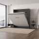 SMARTBett Murphy Bed 160x200 Vertical M3 Depth 55cm Anthracite/ Pearl Grey