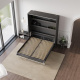 SMARTBett Schrankbett 160x200 Vertikal M3 Tiefe 55cm  Anthrazit/ Weiss