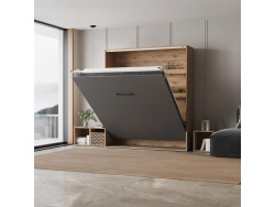 SMARTBett Murphy Bed 160x200 Vertical M3 Depth 55cm Wild Oak /Anthracite