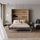 SMARTBett Murphy Bed 160x200 Vertical M3 Depth 55cm Wild Oak /Anthracite with upholstered Frame