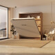 SMARTBett Murphy Bed 160x200 Vertical M3 Depth 55cm Wild Oak /Pearl Grey without upholstered frame