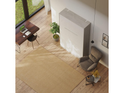 AKTION! NEU!!! SMARTBett Schrankbett Standard 120x200 Vertikal Beton/Weiss Hochglanz mit Gasdruckfedern