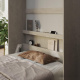 AKTION! NEU!!! SMARTBett Schrankbett Standard 120x200 Vertikal Beton/Weiss Hochglanz mit Gasdruckfedern