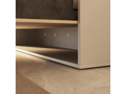 SMARTBett Murphy Bed 160x200 Vertical M3 Depth 55cm Pearl Grey / Anthracite