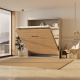 SMARTBett Murphy Bed 160x200 Vertical M3 Depth 55cm Pearl Grey / Anthracite