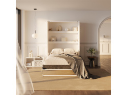 SMARTBett Murphy Bed 140x200 Vertical M3 Depth 55cm White