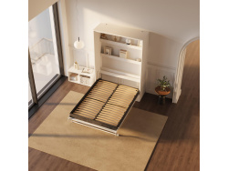 SMARTBett Schrankbett 140x200 Vertikal M3 Tiefe 55cm Weiss