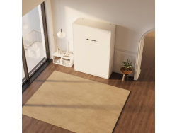 SMARTBett Murphy Bed 140x200 Vertical M3 Depth 55cm White with upholstered Frame
