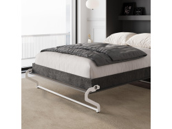 SMARTBett Schrankbett 140x200 Vertikal M3 Tiefe 55cm Anthrazit mit Polsterrahmen