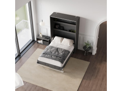 SMARTBett Schrankbett 140x200 Vertikal M3 Tiefe 55cm Anthrazit ohne Polsterrahmen