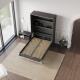 SMARTBett Schrankbett 140x200 Vertikal M3 Tiefe 55cm Anthrazit ohne Polsterrahmen