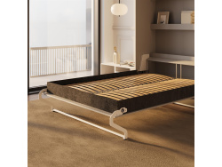 SMARTBett Schrankbett 140x200 Vertikal M3 Tiefe 55cm Perlgrau