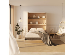 SMARTBett Murphy Bed 140x200 Vertical M3 Depth 55cm Kayserberg Oak without upholstered frame